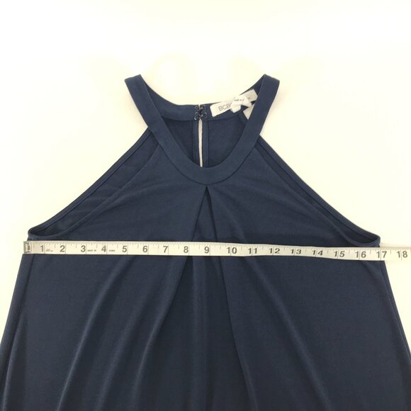 BCBGeneration Sleeveless Halter Blouse Women's Small Navy Blue Career Party - Picture 4 of 8